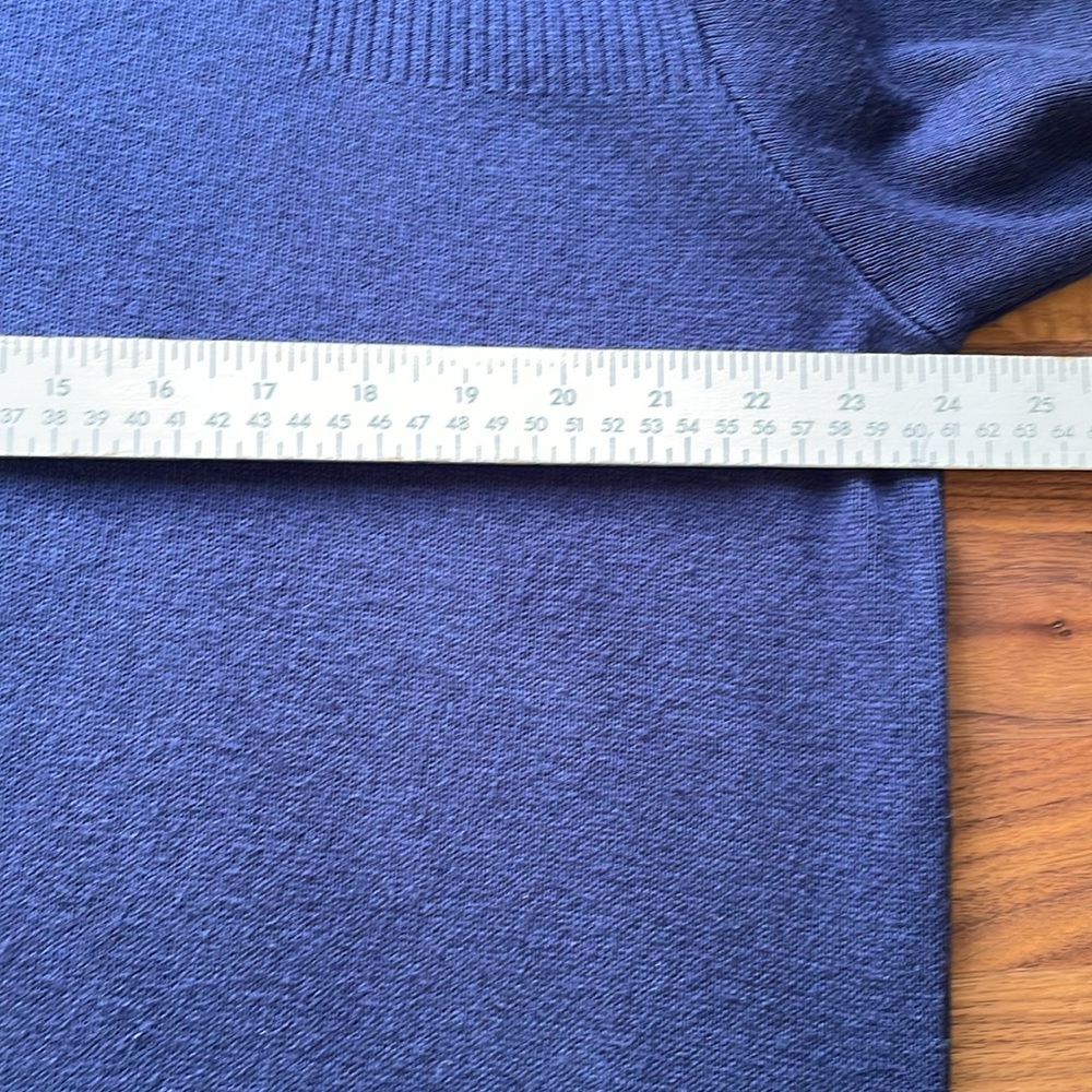 North Fields Scotland Zip Up Striped Sweater Navy Blue XL - Picture 6 of 7